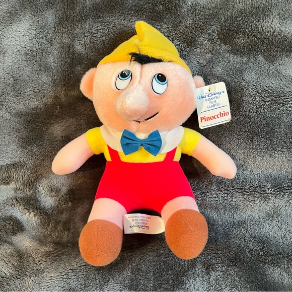 Disney Pinocchio Plush Stuffed Doll Toy Animated Classic Film 8" 1980 Vintage - Picture 1 of 6